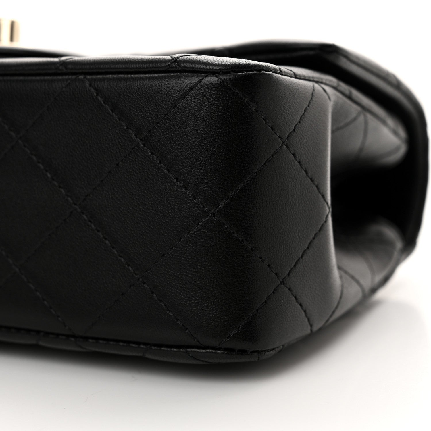 Chanel Lambskin Quilted Mini Top Handle Rectangular Flap Black 10 of 10