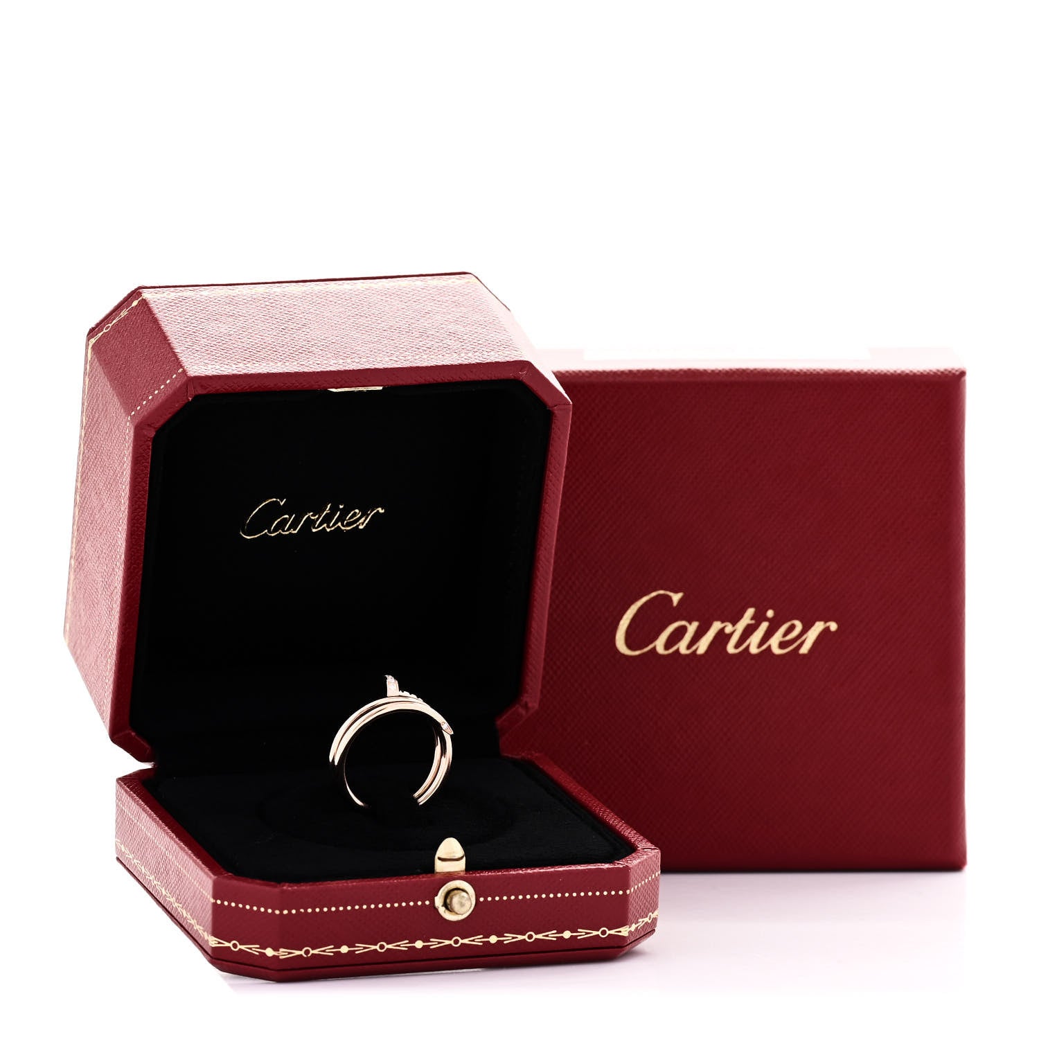 Cartier 18K Pink Gold Diamond Juste Un Clou Wrap Ring 53 6.5 6 of 6