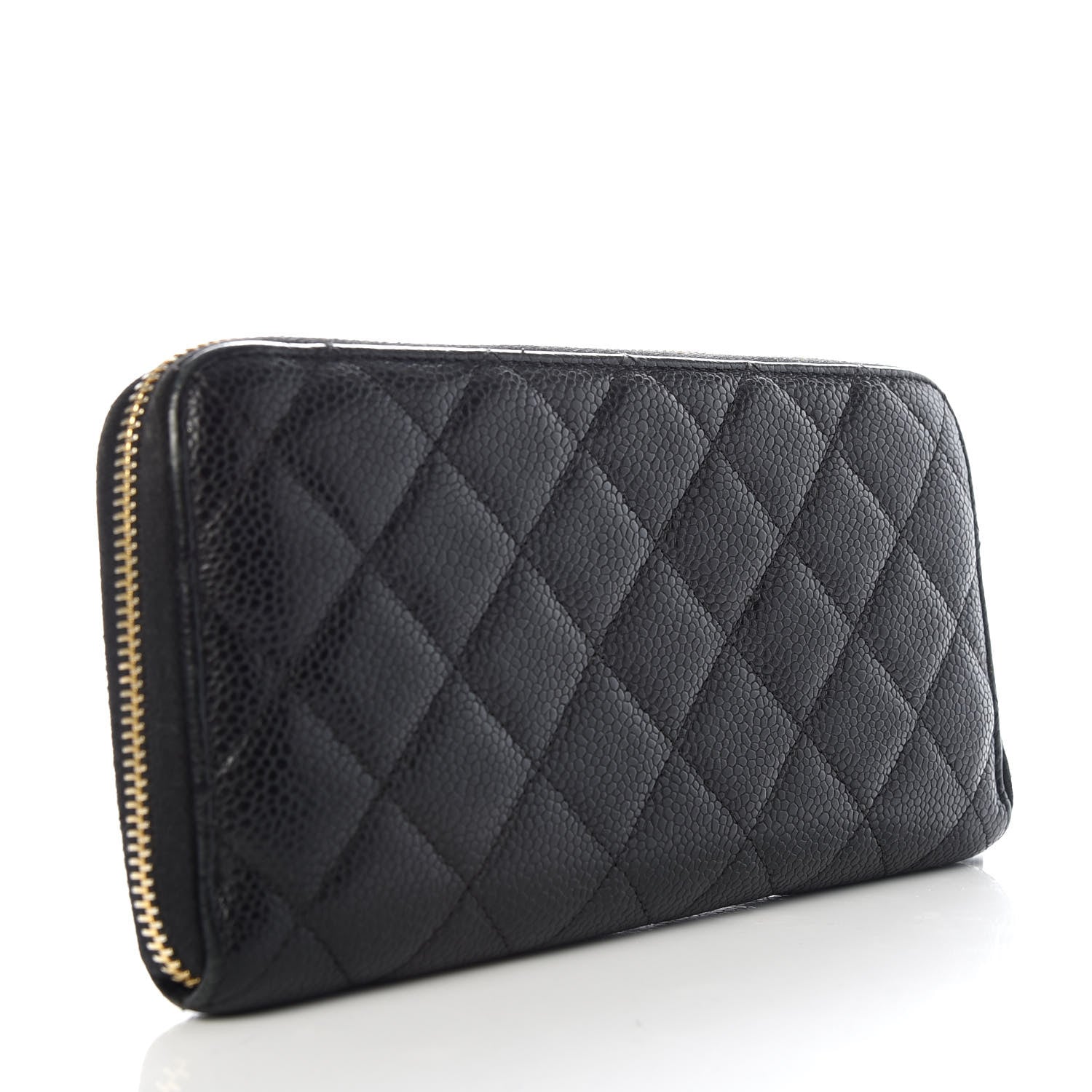Chanel Caviar Quilted Large Gusset Zip Around Wallet Black 3 of 7
