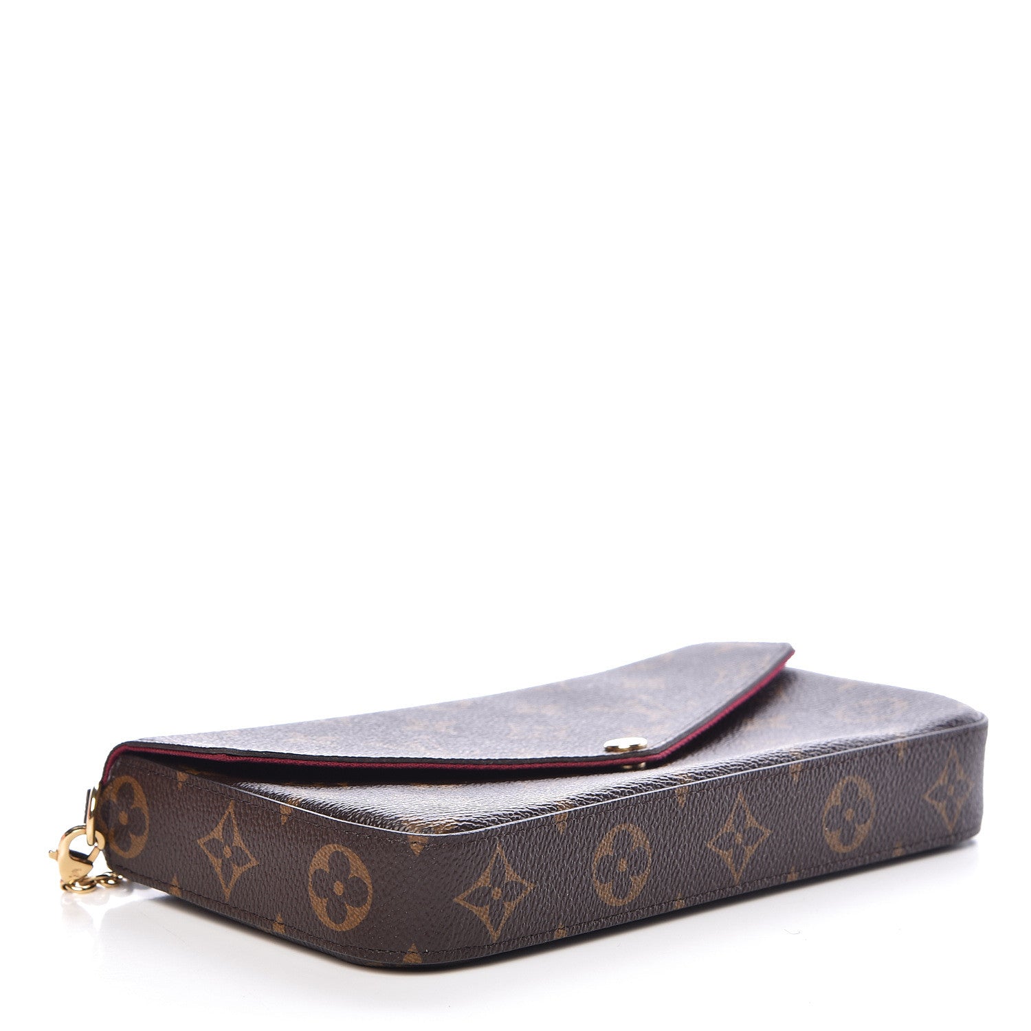 Louis Vuitton Monogram Pochette Felicie Chain Wallet Fuchsia 4 of 14