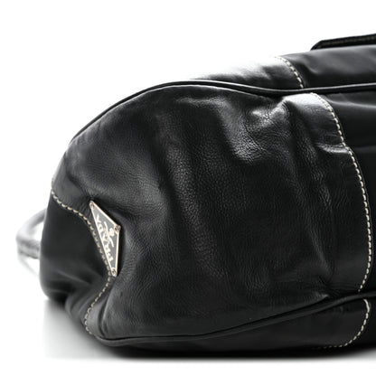 Prada Tessuto Nylon Moon Shoulder Bag Black 9 of 12