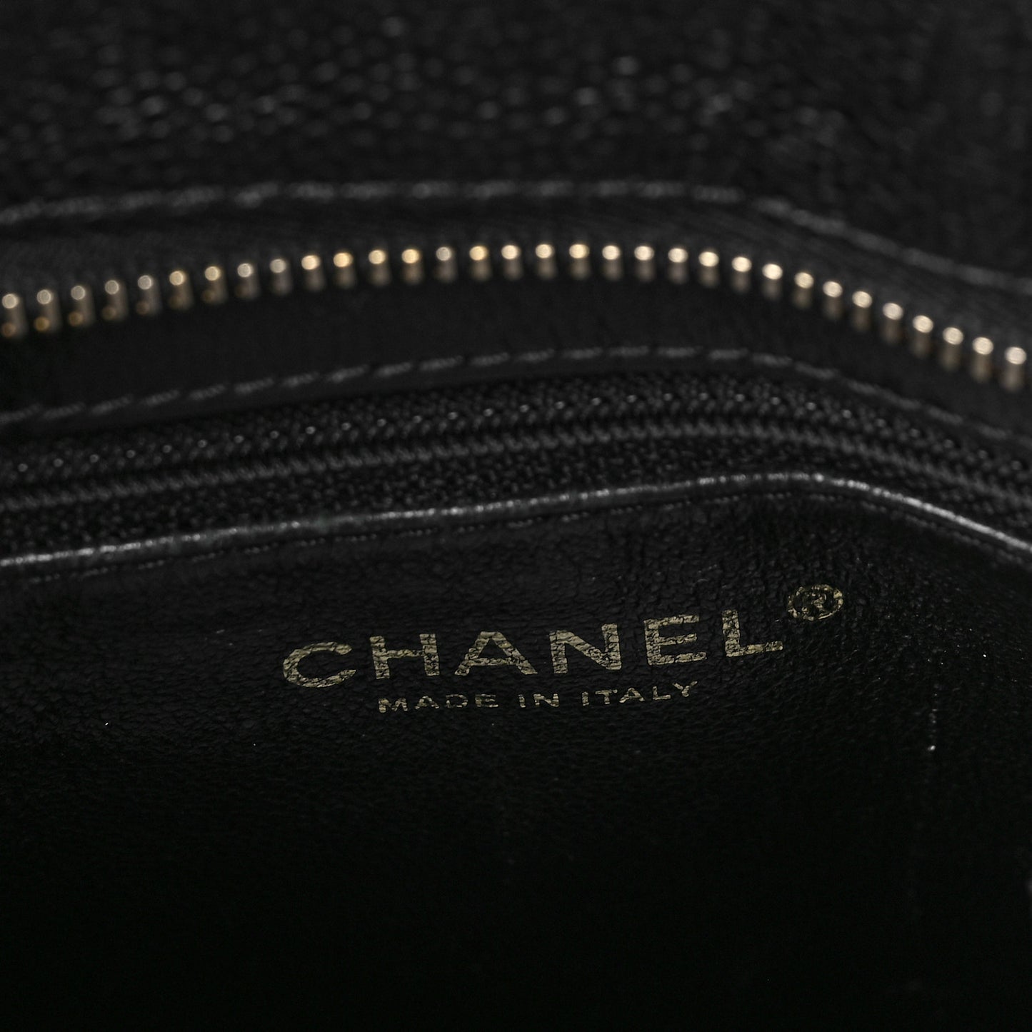 Caviar Quilted Medallion Tote Black