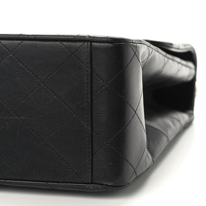 Chanel Lambskin Quilted XL Jumbo Single Flap Black 7 of 10