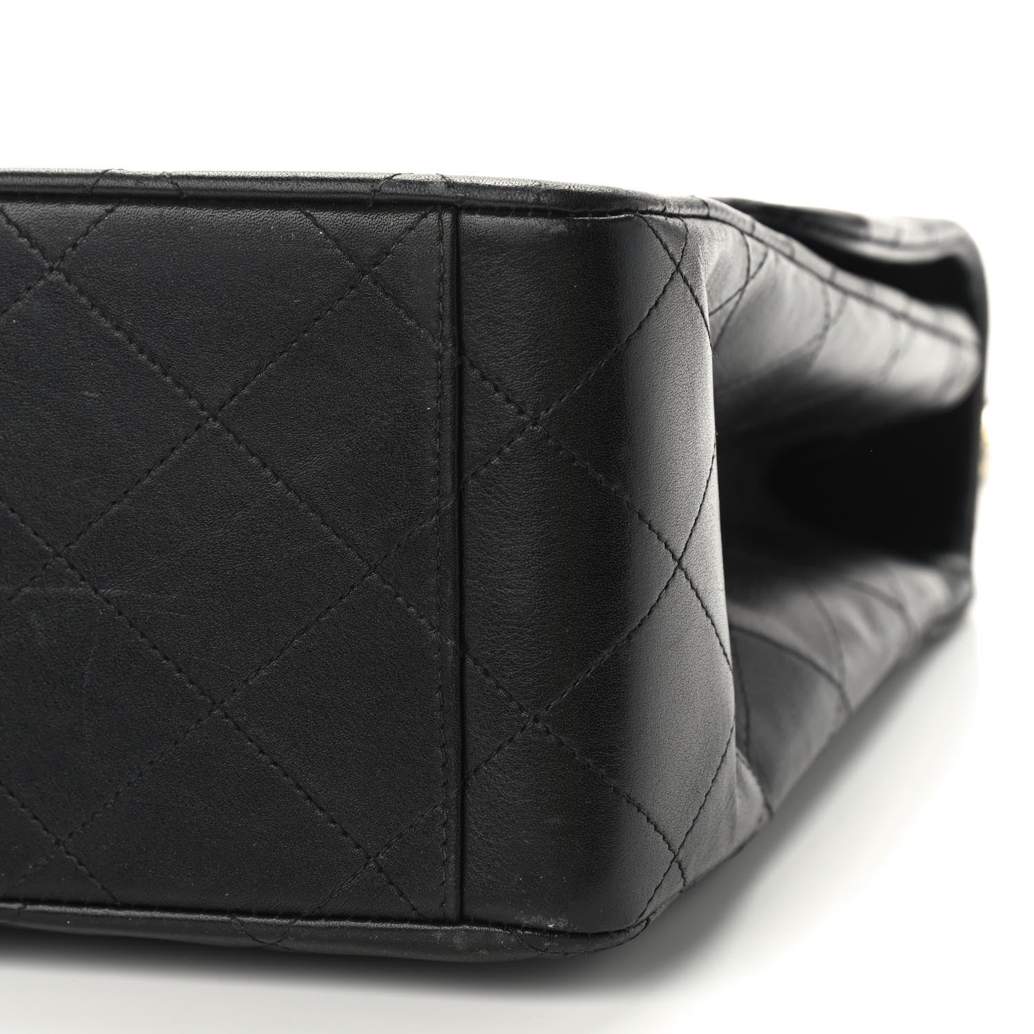 Chanel Lambskin Quilted XL Jumbo Single Flap Black 7 of 10