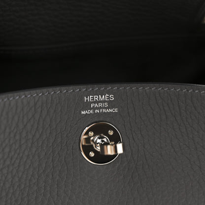 Hermes Taurillon Clemence Mini Lindy 20 Etain 6 of 11