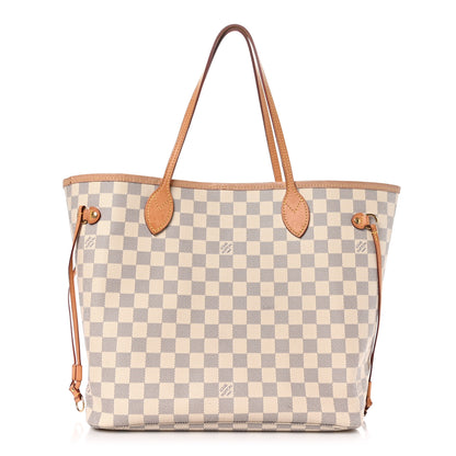 Louis Vuitton Damier Azur Neo Neverfull MM Rose Ballerine 1 of 10