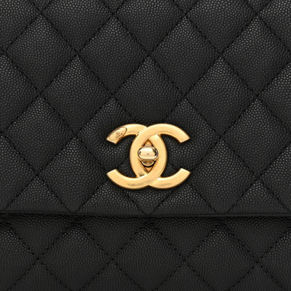 Chanel Caviar Lizard Quilted Small Coco Handle Flap Black 7 of 11