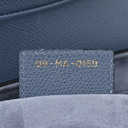 Christian Dior Grained Calfskin Saddle Bag Denim Blue 7 of 13