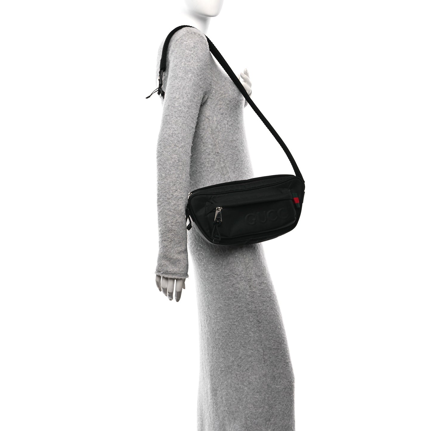 Nylon Large Nexus Sling Bag Black