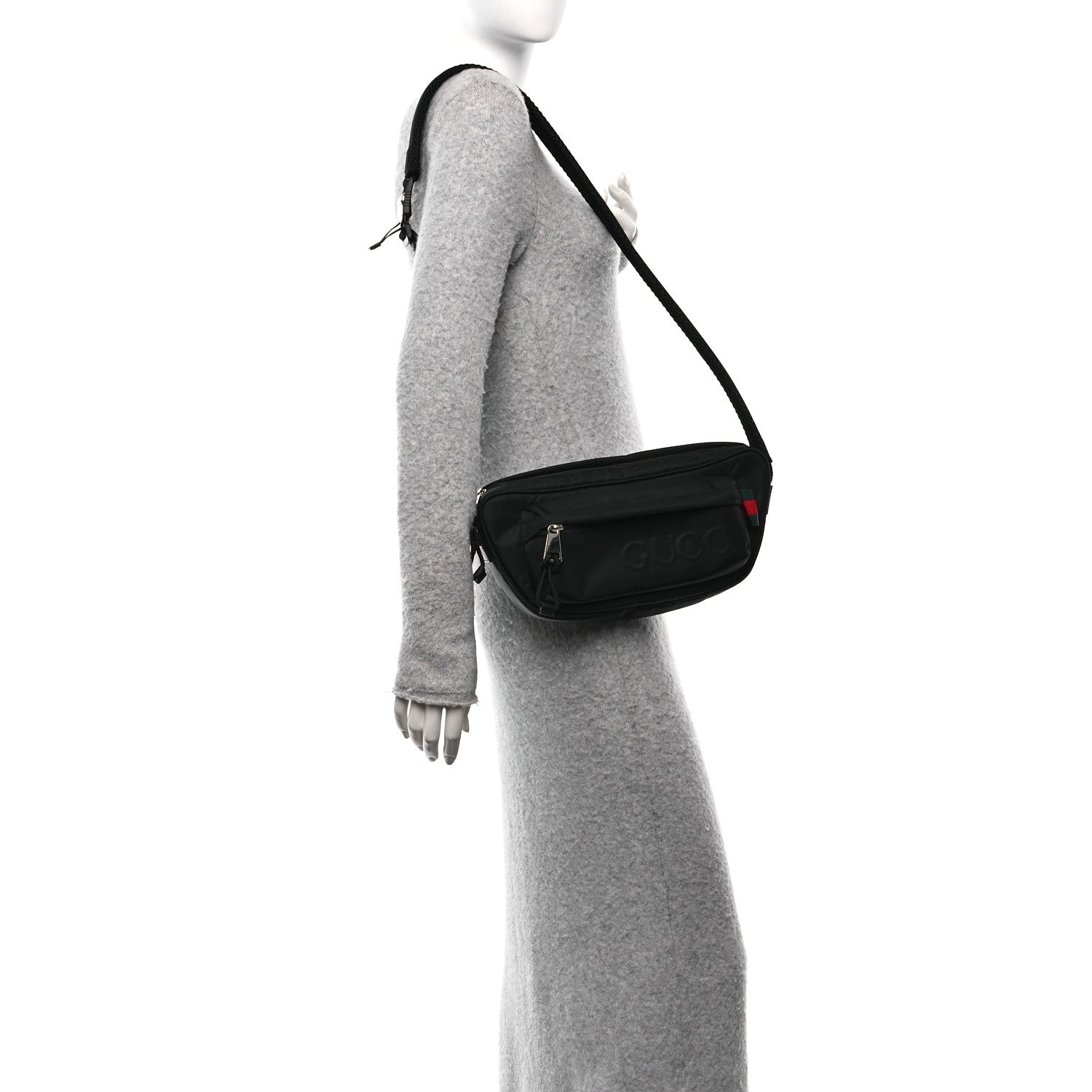 Gucci Nylon Large Nexus Sling Bag Black 2 of 10