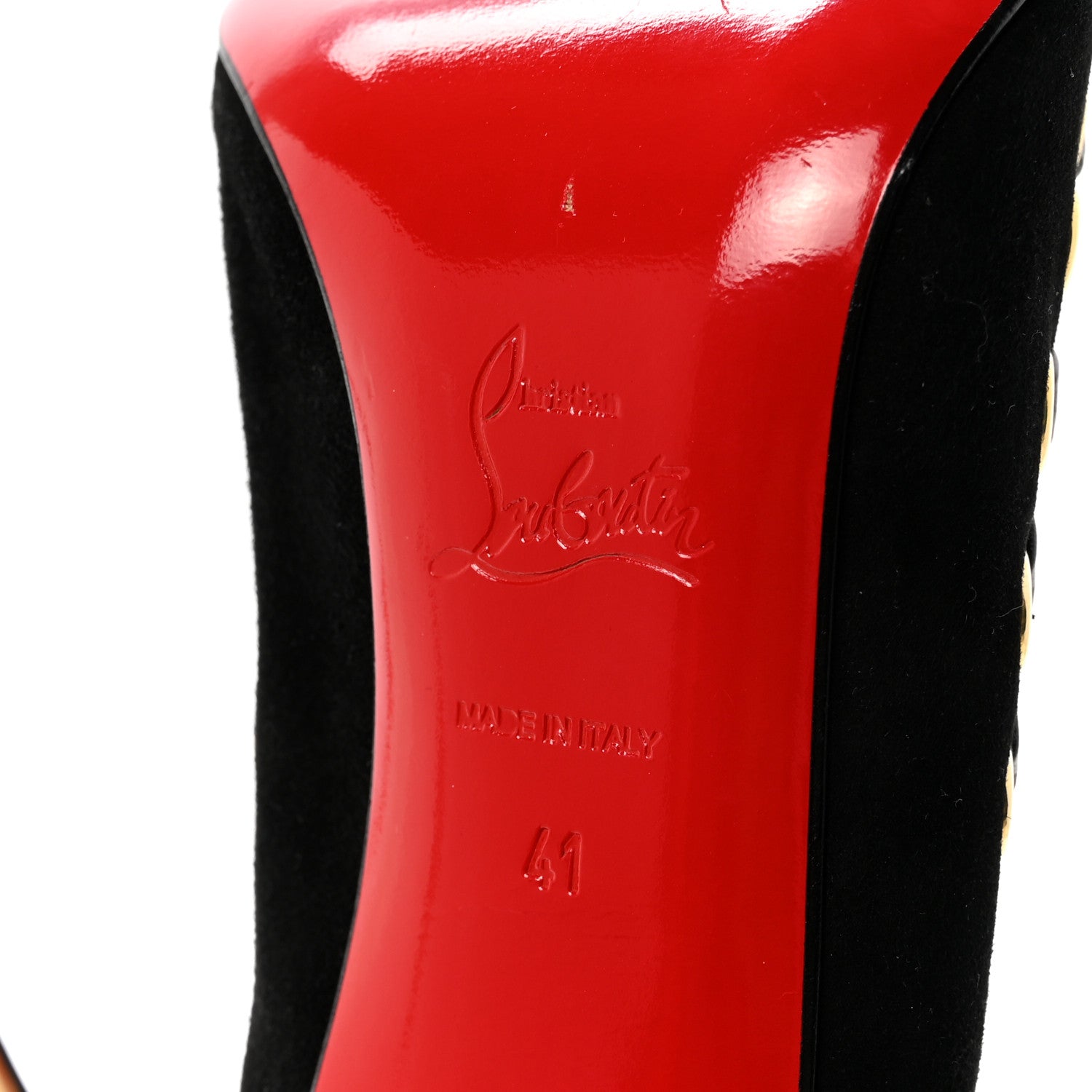 Christian Louboutin Suede Ostri 100 Slingback Pumps 41 Black 7 of 8