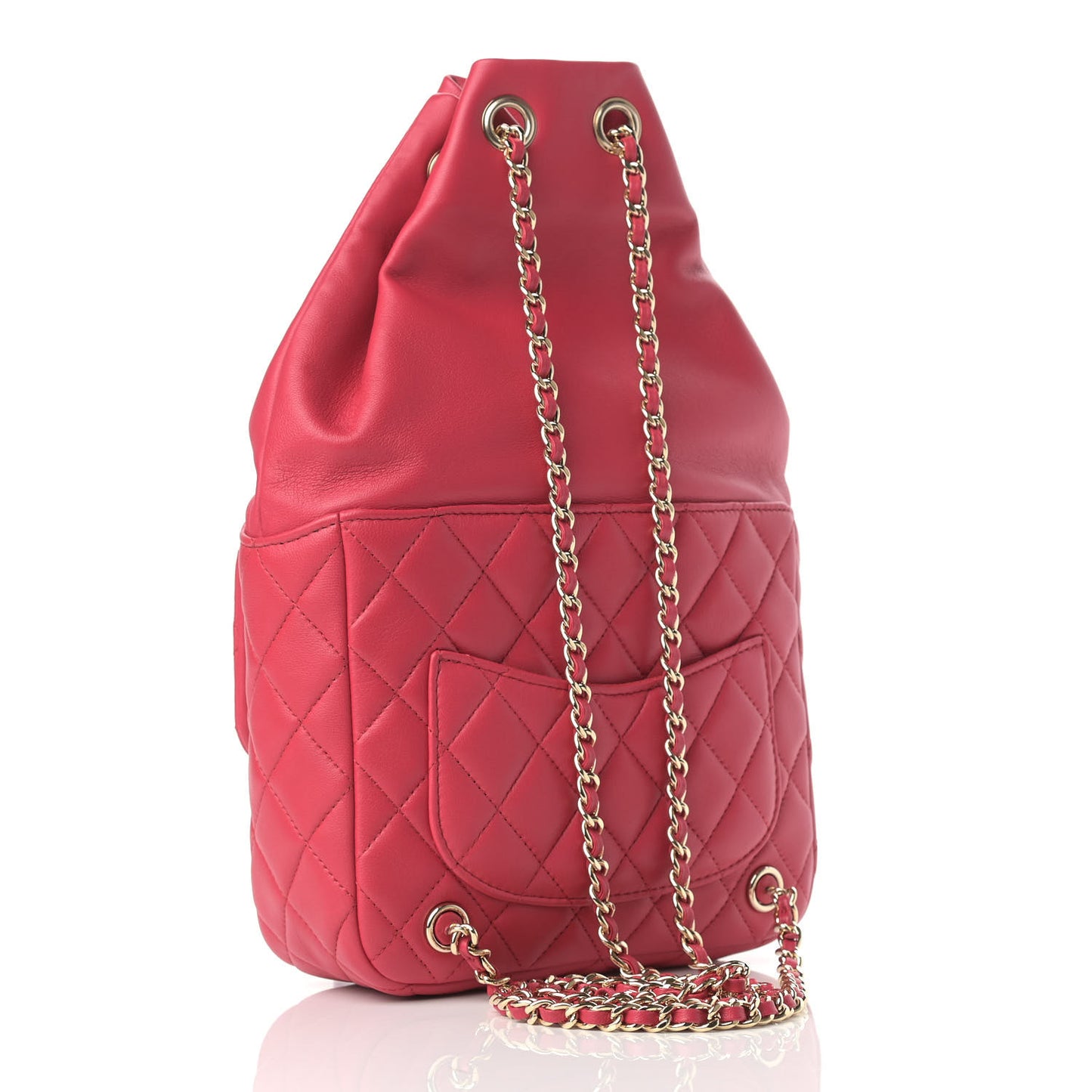 Lambskin Quilted Large In Seoul Backpack Red