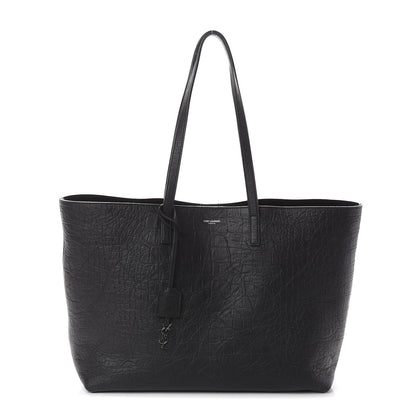 Saint Laurent Calfskin Crocodile Embossed Large Shopper Tote Black 1 of 8