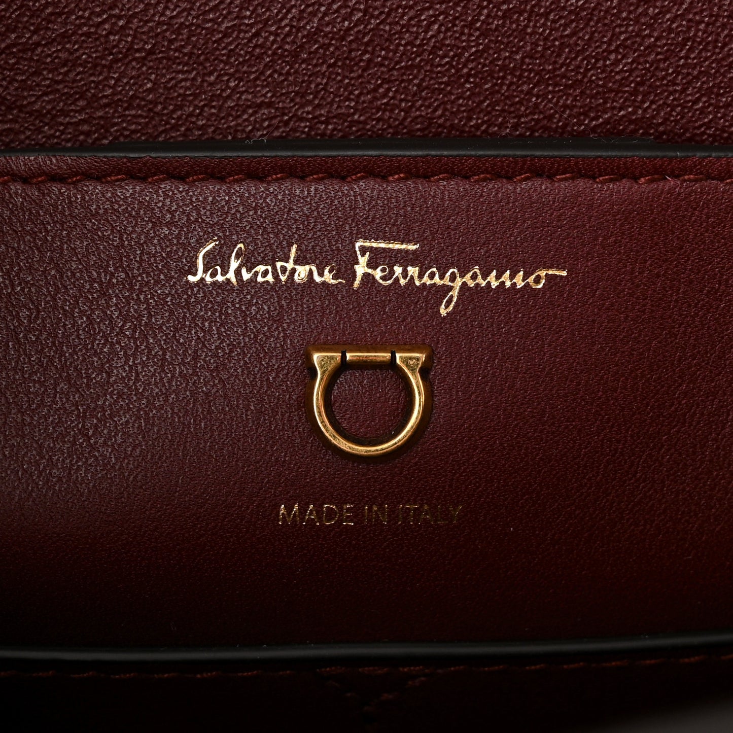 Calfskin Trifolio Flap Bag Burgundy