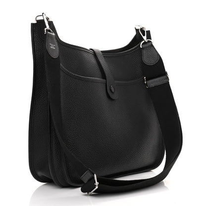 Hermes Taurillon Clemence Evelyne III GM Black 3 of 10