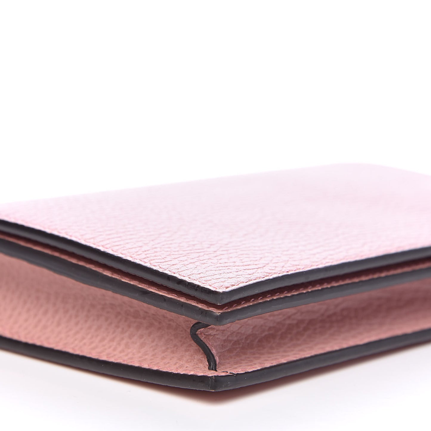 Dollar Calfskin Medium Betty Chain Wallet Soft Pink