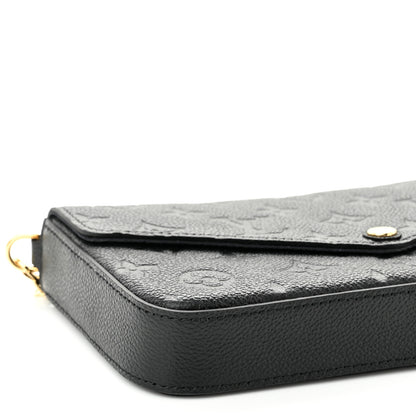 Louis Vuitton Empreinte Pochette Felicie Chain Wallet Black 9 of 10