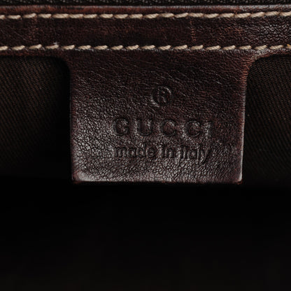 Gucci Monogram Web Studded Pelham Shoulder Bag Dark Brown 5 of 7