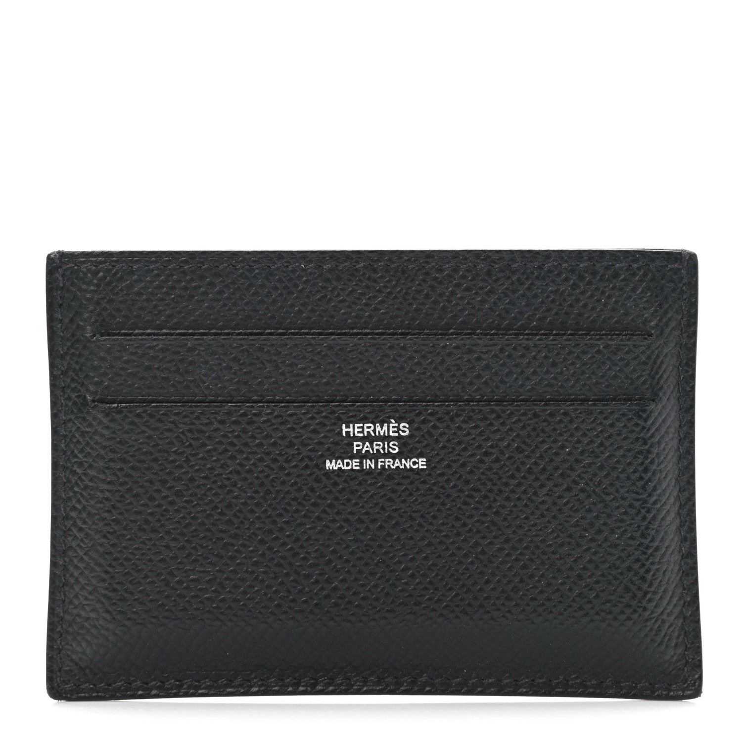 Hermes Epsom Citizen Twill Card Case Black 1 of 8
