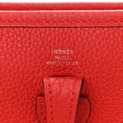 Hermes Taurillon Maurice Flipperball Sangle Evelyne TPM Rouge De Coeur Bleu Frida 6 of 11