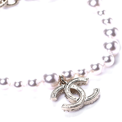 Chanel Pearl Crystal CC Bracelet Gold 3 of 6
