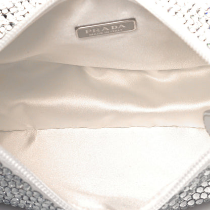 Prada Satin Crystal Mini Re-Edition 2000 Bag White 6 of 11