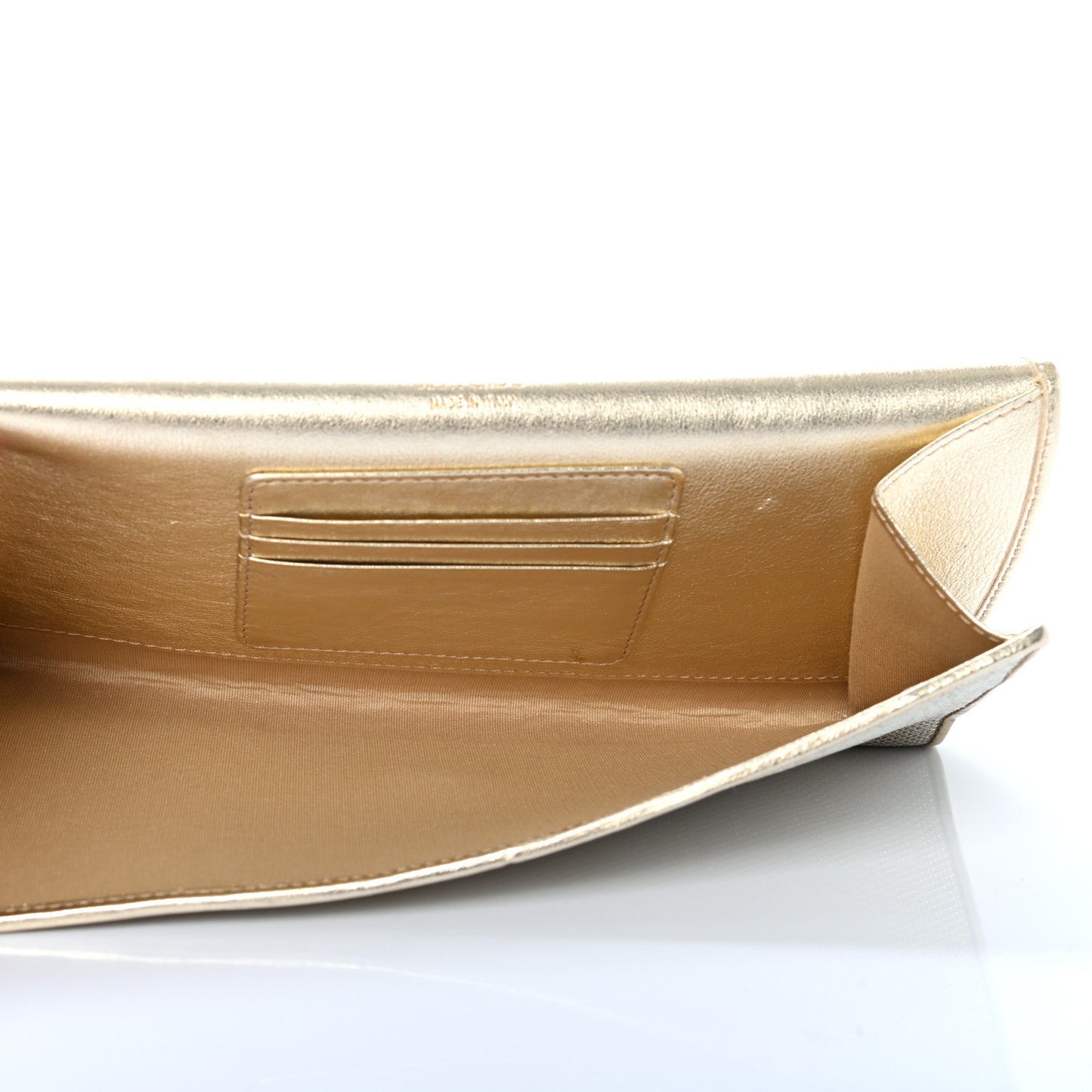 Glitter Fabric Milla Clutch Champagne