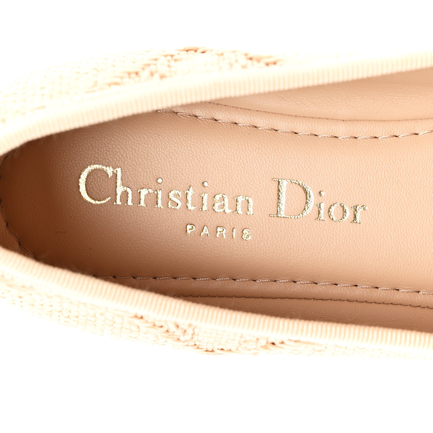 Christian Dior Raffia Cannage Ballet Flat 36.5 Straw 7 of 9