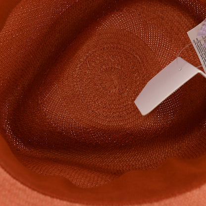 Hermes Straw Esperance Panama Hat 57 Terracotta 7 of 8