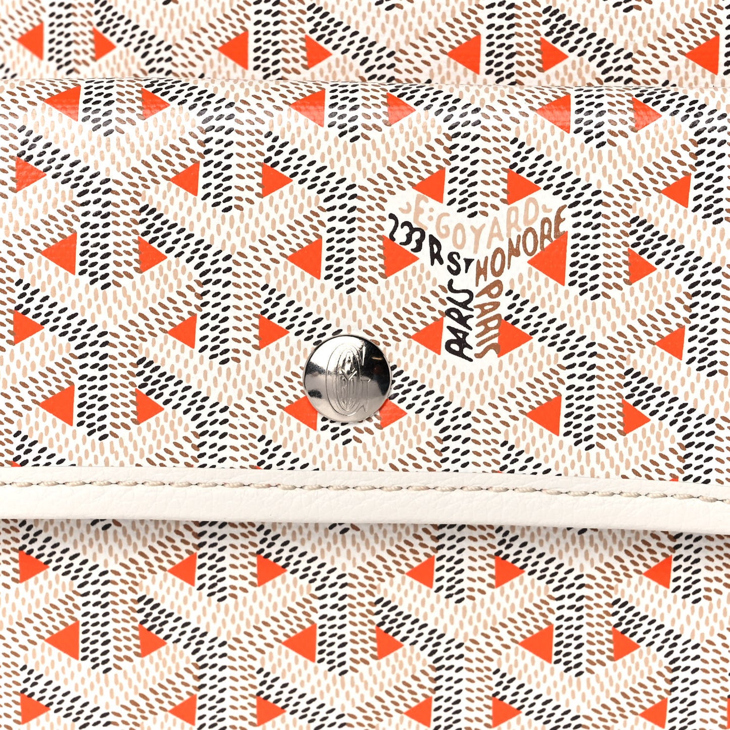 Goyardine Saint Louis Claire Voie GM White Orange