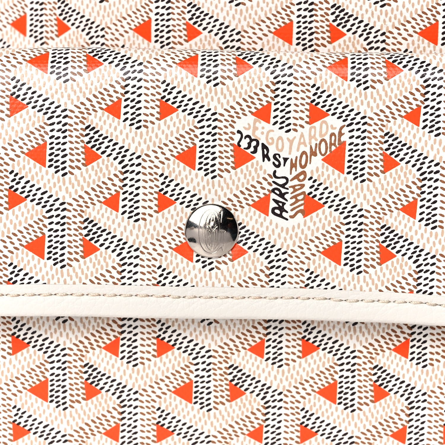 Goyard Goyardine Saint Louis Claire Voie GM White Orange 9 of 14