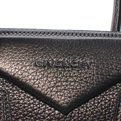 Givenchy Grained Goatskin Metallic Antigona Medium Gunmetal 5 of 8