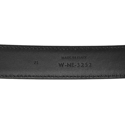 Celine Box Calfskin Teen 13mm Triomphe Belt 75 30 Black 9 of 11