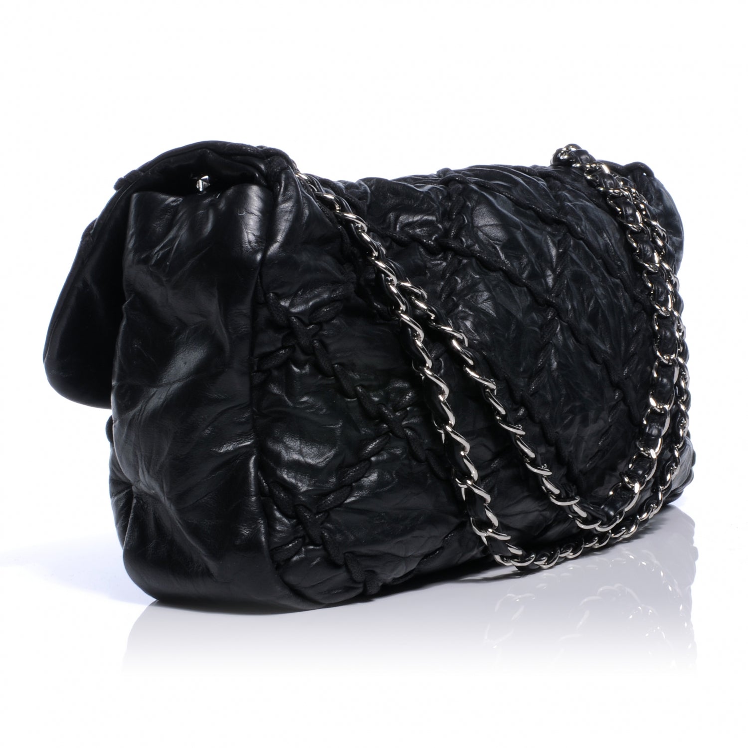 Chanel Calfskin Ultra Stitch Oversize Flap Black 3 of 9