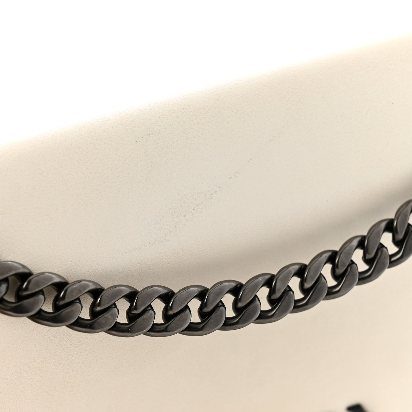 Glace Calfskin Studded Crossbody White Black