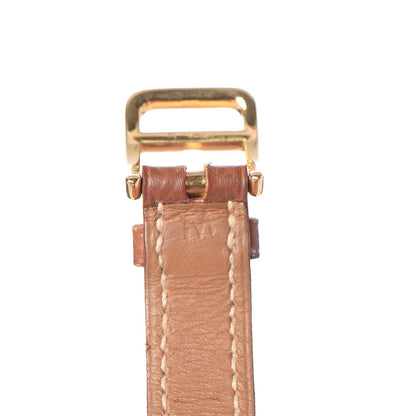 Hermes Stainless Steel Courchevel 20mm Kelly Cadena Quartz Watch Gold 6 of 8