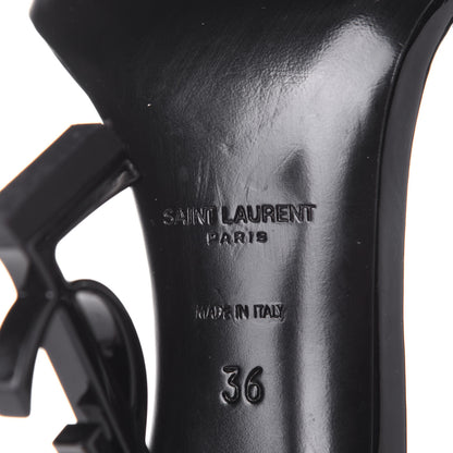 Saint Laurent Patent Calfskin Opyum 110 Sandals 36 Black 8 of 11