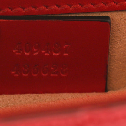 Gucci Guccissima Small Padlock Shoulder Bag Hibiscus Red 7 of 10
