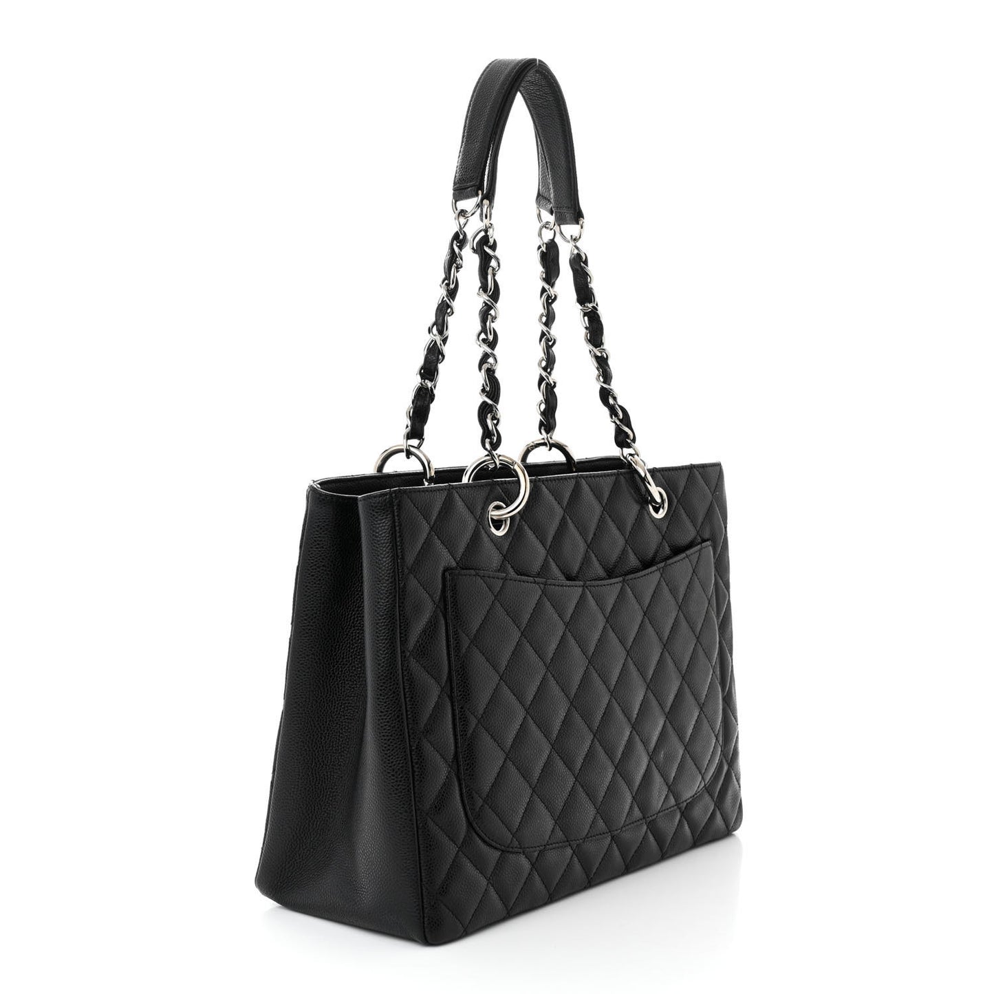 Caviar Quilted Grand Shopping Tote GST Black