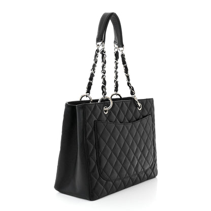 Chanel Caviar Quilted Grand Shopping Tote GST Black 3 of 10