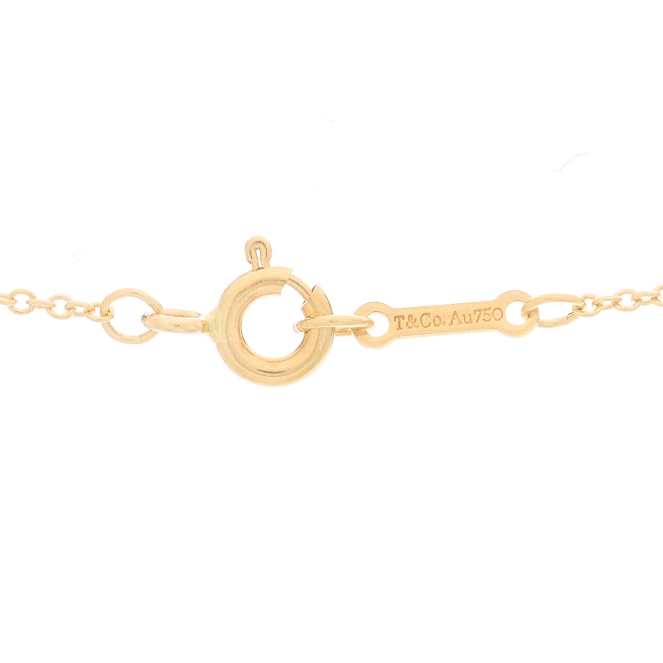 18K Yellow Gold Diamond Paloma Picasso Double Loving Heart Pendant Necklace