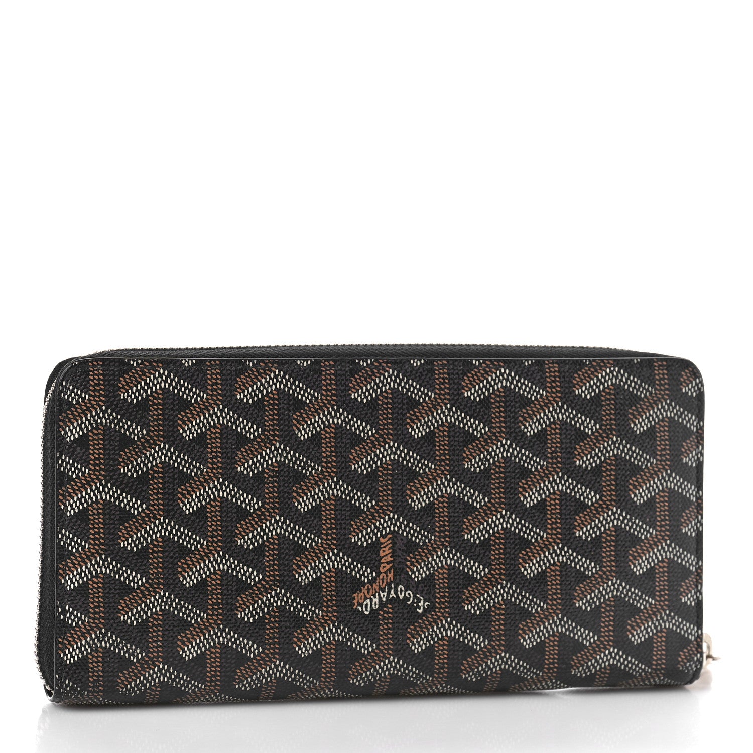 Goyard Goyardine Matignon Zip Around GM Wallet Black 3 of 9