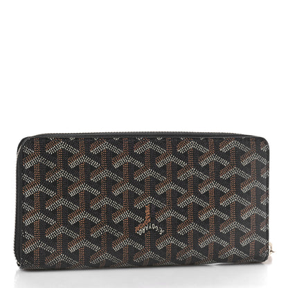 Goyard Goyardine Matignon Zip Around GM Wallet Black 3 of 9