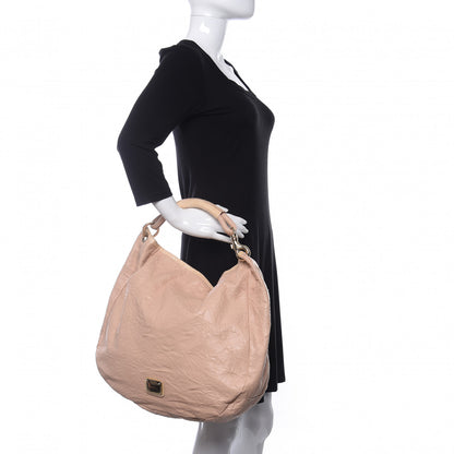 Jimmy Choo Nappa Snakeskin Sky Hobo Pink 2 of 9