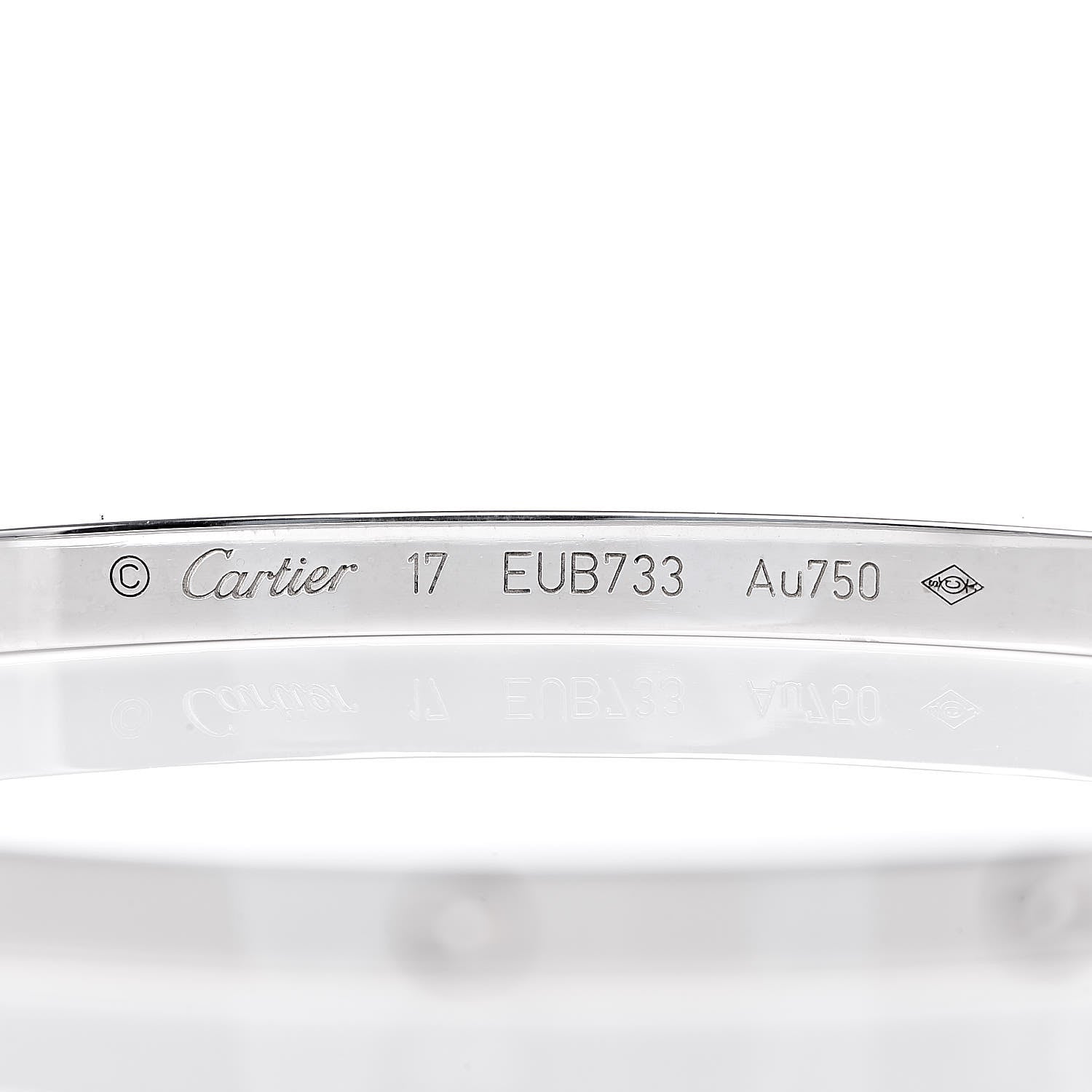 Cartier 18K White Gold Small LOVE Bracelet 17 4 of 6