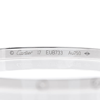 Cartier 18K White Gold Small LOVE Bracelet 17 4 of 6