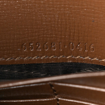 Gucci GG Supreme Monogram Azalea Calfskin Web Jackie 1961 Chain Wallet Beige Ebony Brown Sugar 8 of 10