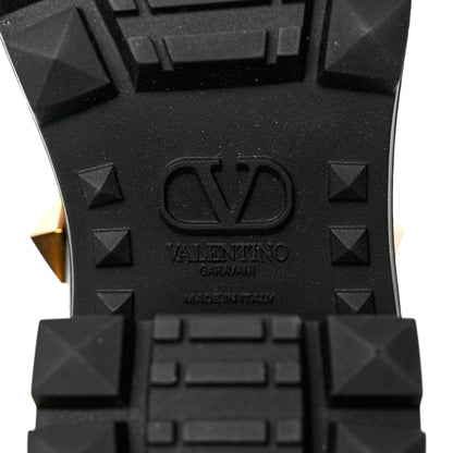 Valentino Garavani Calfskin Roman Stud 20/85mm Combat Boots 36.5 Black 7 of 10