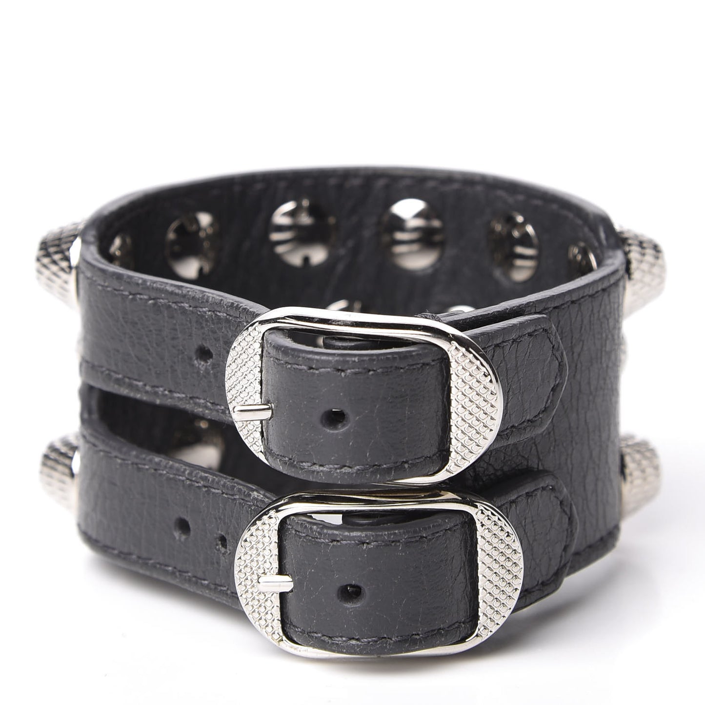 Agneau Arena Three Row Giant Gold M Bracelet Anthracite