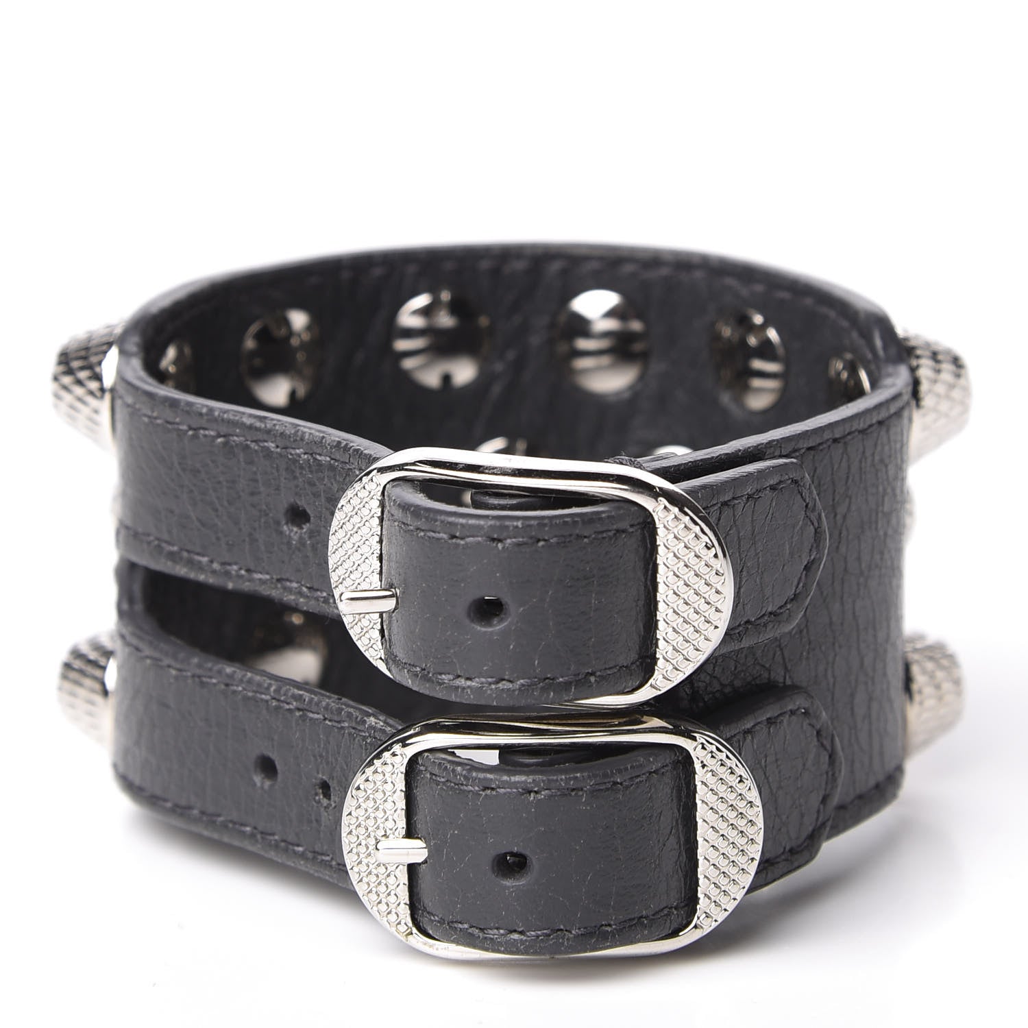 Balenciaga Agneau Arena Three Row Giant Gold M Bracelet Anthracite 2 of 3